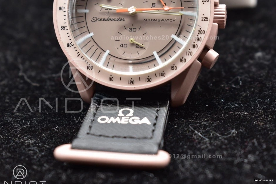 Moonwatch Bioceramic on Quartz Omega to x Mission Nylon 1176 FashionForward Strap Jupiter Swatch 0725